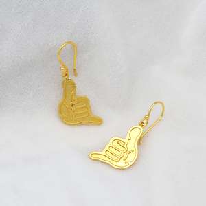 Pendientes de gota en forma de mano de oro minimalista de 14 quilates Joyería de oreja apilable chapada en oro de 18 quilates Regalo perfecto de moda exclusivo para ella - Product Image 4
