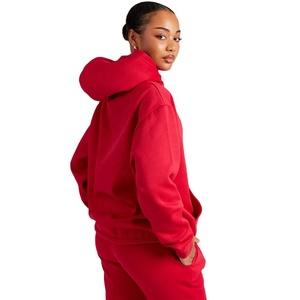 Basic <b>Red</b> <b>Hoodie</b> For Mens And Womens Unisex Fleece Pullover Sweatshirt Custom Made Wholesale Fashion <b>Hoodies</b> Streetwear Apparel - Product Image 4