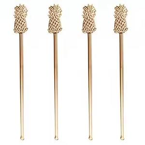 Agitateur à cocktail en acier inoxydable poli avec longue poignée torsadée réutilisable et portable pour le mélange de cocktails de fête - Product Image 3