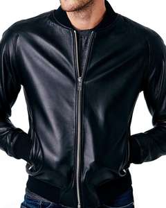 Chaqueta de Cuero Genuino Nueva 2025, Chaqueta de Piel de Cordero o Cuero Sintético 2025, Unisex, Talla Grande, Chaqueta con Logotipo Personalizado para Hombre - Product Image 5