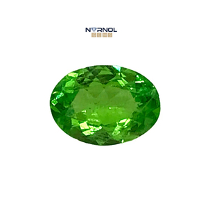 พลอยทซาวอไรต์การ์เนตทรงรีธรรมชาติ ไม่ผ่านการอบสี คริสตัลสีเขียวสดใส สำหรับการตัดเย็บแหวนแบบโซลิแทร์ - Product Image 1
