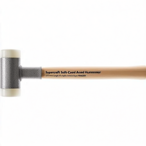 Supercraft Soft-Faced <b>Hammer</b> 370mm Length 50mm Head Diameter Hickory Recoil-Free Hard Nylon White HALDER - Product Image 3