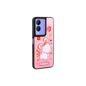 เคสซิลิโคนเน็ตซี่ พรีเมียมสำหรับวีโว่ Y17S เคสซิลิโคนเรืองแสงลายนูนรูปทรงโดดเด่นสีชมพู-7 พลัส 14 พลัส ฟรอสติ้ง - Product Image 4