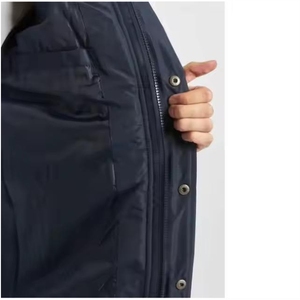 Men's Windproof Bomber Puffer <b>Jacket</b> <b>Hooded</b> Quilted <b>Padded</b> Winter Sports Casual Style Stand Collar Front Logo Street Wear - Product Image 4