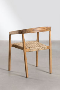 Haute qualité Royal luxe moderne en bois sculpté à la main salle à manger chaise ensemble artistique teck acajou Suar bois rotin salon hôtel - Product Image 3