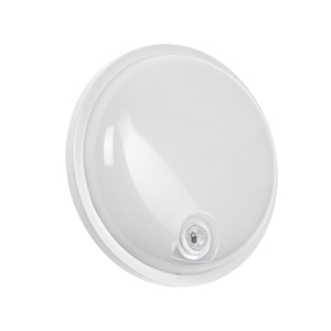 Lampada da parete LED rotonda per esterni con sensore PIR, 20W, 1900lm, 4000K, IP54 (Spectrum SLI041047NW) - Product Image 1