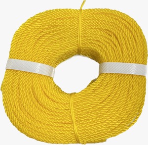 Fabricación de fábrica 3 hilos de plástico trenzado 2mm 2,5mm 3mm 4mm naranja amarillo azul PE cuerda de nailon para embalaje de pesca - Product Image 1