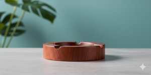Cenicero de Escritorio Cuadrado de Madera Maciza de Lujo Estilo Americano, el Más Preferido, para Uso en el Hogar, Cafetería u Oficina, a un Precio Justo - Product Image 2