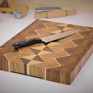 Tabla de cortar de madera de grano final-Diseño cuadrado sostenible y duradero de 12mm de espesor - Product Image 1