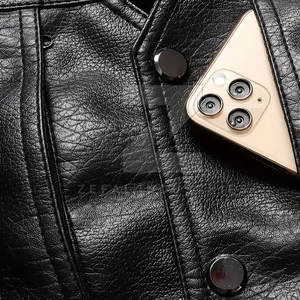 Chaleco de Cuero Genuino sin Mangas para Otoño e Invierno, Cuello en V, Informal, de la Mejor Calidad, Ligero, Transpirable y Personalizable para Hombre - Product Image 5