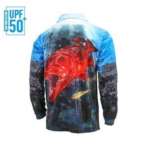 High Quality Long Sleeve 100% Polyester Polo Fishing <b>Shirts</b> Sublimation Fishing Jersey Sportswear Unisex Quick Dry Polo - Product Image 3