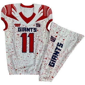 Uniforme de football américain sublimé avec impression de logo personnalisé de haute qualité, vente en gros de vêtements de sport, maillot de football, matériel de sergé - Product Image 6