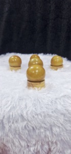 Esfera de Aventurina Amarilla Natural con Base, Piedra Financiera Pulida Rara para Decoración del Hogar, Feng Shui, Vastu, 200-250, Otras Artesanías - Product Image 3