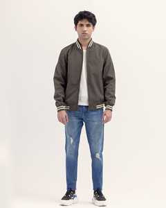 Chaqueta universitaria de lana con logotipo personalizado al por mayor para hombre, chaqueta universitaria de bombardero de béisbol con bolsillos y botones con cierre - Product Image 3