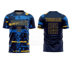 Camiseta de Fútbol Elegante y Duradera, Manga Corta, Transpirable, Ligera, 100% Poliéster, Ecológica, Diseño Personalizado, Servicio OEM - Product Image 4