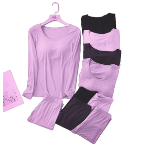 Fabricant de pyjamas en coton personnalisés, vêtements de détente en modal deux pièces, vêtements de nuit, ensembles de pyjamas en coton pour femmes, pyjamas OEM, pyjamas pour femmes - Product Image 5