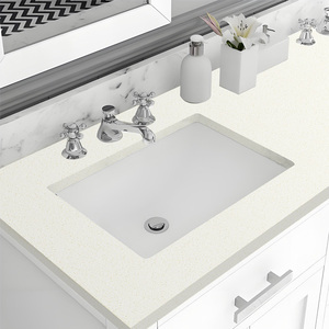 HIC Quartz B802 Blanc Pur Style Moderne Pierre De Quartz Artificielle Dalle 5 + An De Garantie Eau/Feu Comptoirs Vanité Tops - Product Image 4