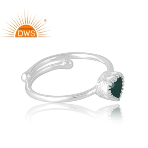 Meilleure vente 925 argent Sterling malachite naturelle bague de pierres précieuses bijoux personnalisés pour les femmes cadeau pour elle - Product Image 4