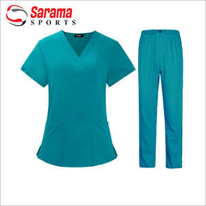 Ensembles d'uniformes et pantalons à sarcelle médicale personnalisés, Jogger, uniformes d'hôpital pour femmes, vente en gros, 2022 - Product Image 5