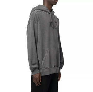 Sweats à capuche pour hommes brodés 100% coton, coupe ample, vêtements décontractés d'hiver, tissu doux, styles tendance, vente en gros en vrac, prix bas - Product Image 2