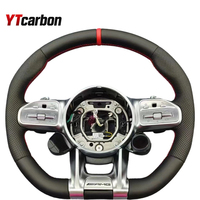 Volant en cuir personnalisé et en cuir perforé YTcarbon pour C E Class W204 X204 W205 CLA X118 C238 X253 GLC 63 C63 E63 AMG