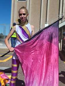 Màu bảo vệ cờ cong hình chữ nhật màu rắn dễ dàng thực hành Polyester Habutai hình chữ nhật thờ phượng cờ khen ngợi biểu ngữ khiêu vũ - Product Image 5