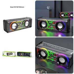 Digitalome SPA-120 10W Home Portable Wireless <b>Speaker</b> with RGB <b>LED</b> Lighting Battery Operated Microphone Home Portable <b>Speakers</b> - Product Image 5