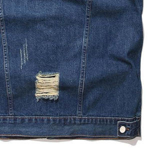 High Quality Custom Made 2025 Men's Winter <b>Denim</b> <b>Jacket</b> <b>Sleeveless</b> Windproof Warm Fur Collar Distressed Vintage Style - Product Image 6