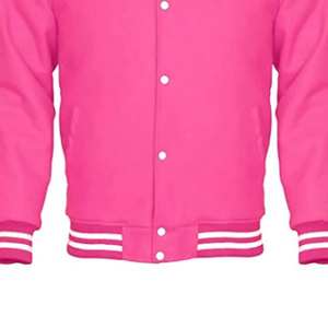 2025 OEM Men's Crew Neck Classic Varsity Letterman Baseball College Canvas Jacket White <b>Leather</b> <b>Strip</b> Winter Heated Front - Product Image 4