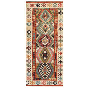 พรมกิลิม ไมมาณา อัฟกานิสถาน ขนาด 196 x 89 ซม. พรมปูพื้นและชุดพรม - Product Image 1