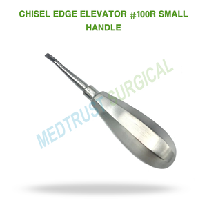 Elevador Quirúrgico Dental de Borde Cincelado 100R con Mango Pequeño para Extracción Dental y Elevación de Raíces - Product Image 2