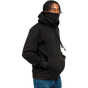 Sweat à capuche surdimensionné en molleton pour hommes de qualité supérieure vêtements d'hiver masque pulls à capuche pour hommes - Product Image 2