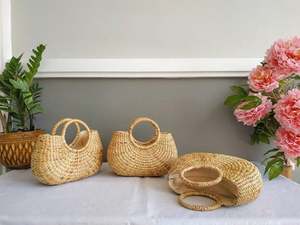 Haute qualité femmes jacinthe d'eau sac à main broderie perle prix de gros bohème Vintage roi artisanat Viet Logo personnalisé - Product Image 3