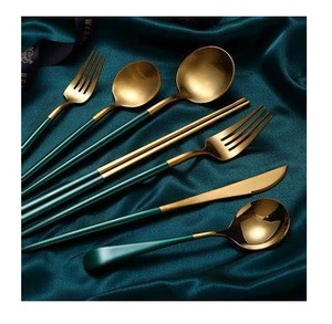 Juego de cubiertos de acero inoxidable de lujo de estilo único con mango personalizado para fiesta y decoración del hogar a bajo precio - Product Image 3