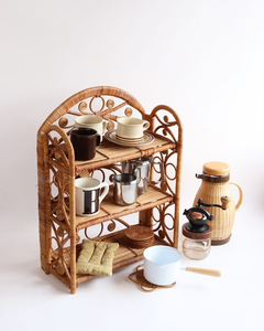 Handmade Woven Rattan Shelves Display Indoor Made In Vietnam Eco-friendly material used for Home decoration Storage Wholesale - Product Image 5