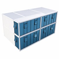 Maison modulaire de luxe à deux étages avec murs en verre, préfabriquée et portable, pour bureau de chantier et dortoir de travailleurs