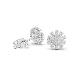 ต่างหูเพชรแล็บ 0.19 กะรัต สำหรับผู้หญิง ความใส VVS-VS EF  ทอง 18KT, 14KT, 10KT และเงิน 925  ทองชมพู, ทองเหลือง, ทองขาว - Product Image 6