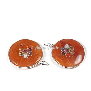 Grossiste de pendentifs collés en forme de coeur 7 Chakra pour la fabrication de cristal - Product Image 5