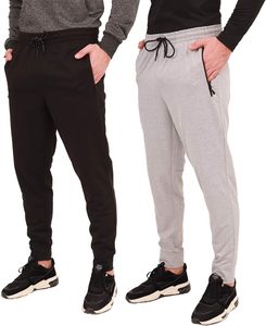 กางเกงวอร์มลำลองผู้ชายราคาดีที่สุด พร้อมโลโก้สั่งทำ น้ำหนักเบา เอวกลาง สีเข้มทรงตรง สไตล์ขายดี มีกระเป๋าซิป - Product Image 1