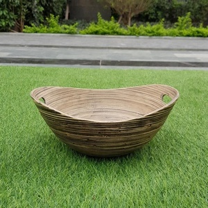Set of Fruit/salad bowls spun bamboo bowls high quality for home and kitchen dinnerware sets made in Vietnam - Product Image 2