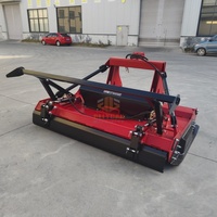 Cortadora de Martillos de Servicio Pesado con Enganche de 3 Puntos, Cadenas de Seguridad, Sistema de Transmisión por Caja de Engranajes, Alta Productividad para Tractor, Huerto, Viñedo y Maleza