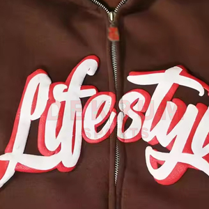 Diseño de Color Único, Personaliza Tu Propia Ropa Urbana, Sudaderas con Estampado Puff para Hombre, 100% Algodón, Invierno, Logotipo Impreso Personalizado, Transpirable, Secado Rápido - Product Image 5