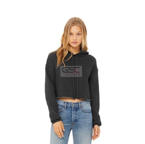 Women Yoga Wear Hoodies High Quality Fleece Material Full Sleeves and <b>Crop</b> <b>Top</b> Style Hot Looking Hooded Sweat Shirt for Women - Product Image 4