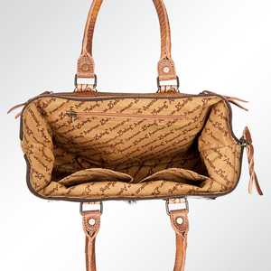 Sac fourre-tout Western usiné en cuir de fourrure de vache sac à bandoulière Western de qualité de marque au prix de gros - Product Image 2