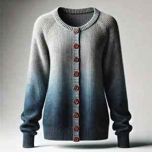 Pull en coton pour femmes, cardigan à la mode, dentelle de dessin animé, bouton, tricot décontracté, col en V, manches longues, hauts en gros, marque personnalisée - Product Image 1