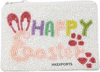 Porte-monnaie léopard fait main à sequins et perles, avec pompon, motif fruit mignon, mini pochette zippée, bandoulière, capacité 1L, pour femmes et filles