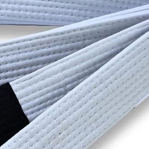 Promocional Premium White BJJ Gi Belt 100% algodón ligero de cintura alta personalizado con nombre bordado Logo diseño Unisex - Product Image 6