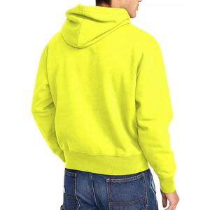 Sudadera con capucha con estampado de soplo de bordado personalizado de Color Lima para hombres Sudaderas con capucha y sudaderas térmicas para hombres en blanco de alta calidad - Product Image 6