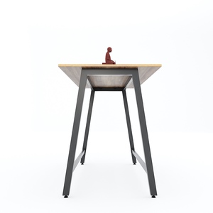 Ministral Design Standing <b>Desk</b> for Group <b>Work</b> 160x80x105cm Dual Motor Office Furniture with Iron Legs Plywood Wood STD68037 - Product Image 5