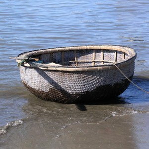 Barco de cesta de ocio pequeño personalizado para el turismo fluvial marino mini botes de remo coracle de Vietnam - Product Image 6